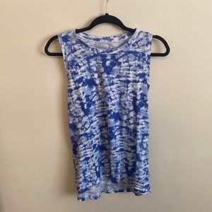 Blue Tie dye tank top